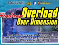 Satlantas Polres Musi Rawas Laksanakan Sosialisasi untuk Kendaraan Over Dimension dan OverLoad